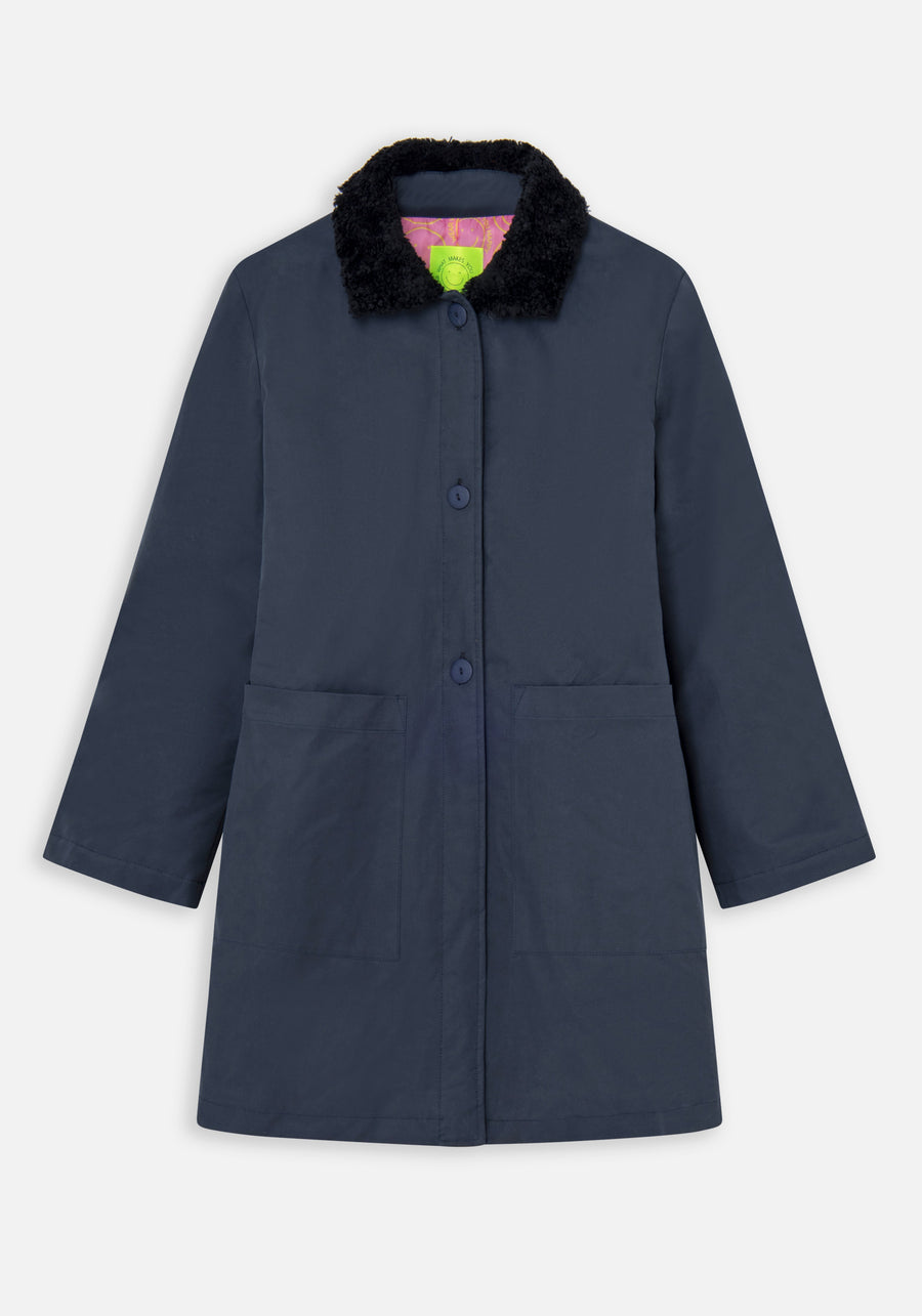Night Blue Nube Coat