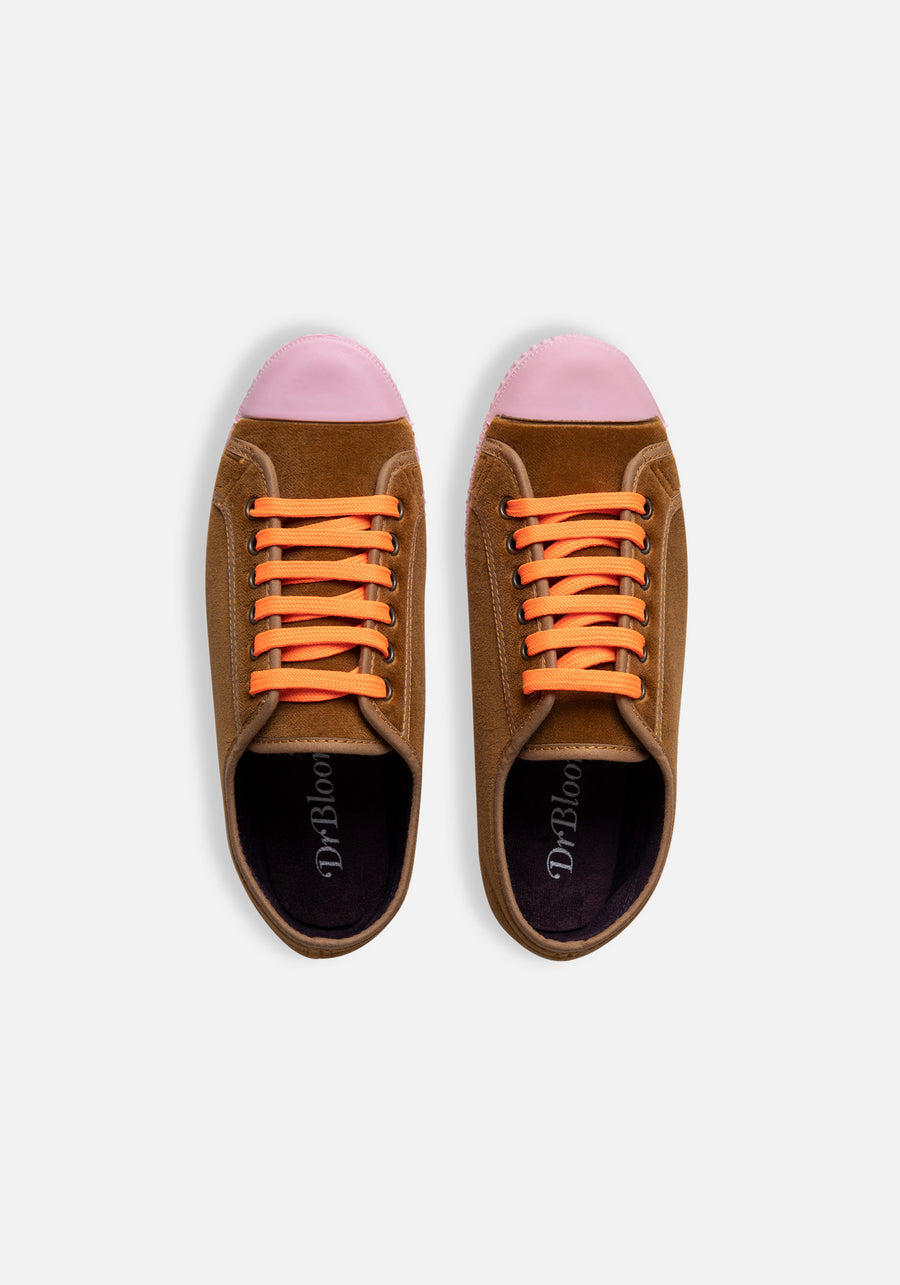 Caramel Velvet Sneakers