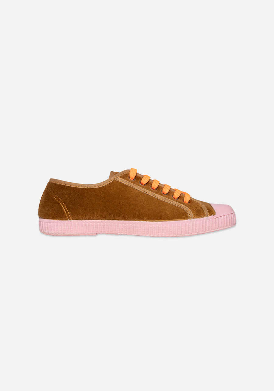 Caramel Velvet Sneakers