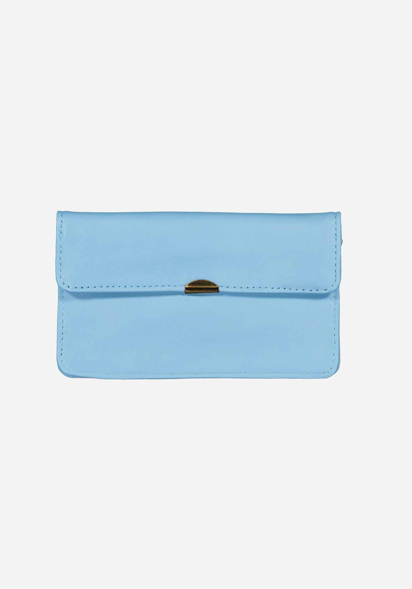 Sky Blue Leather Wallet