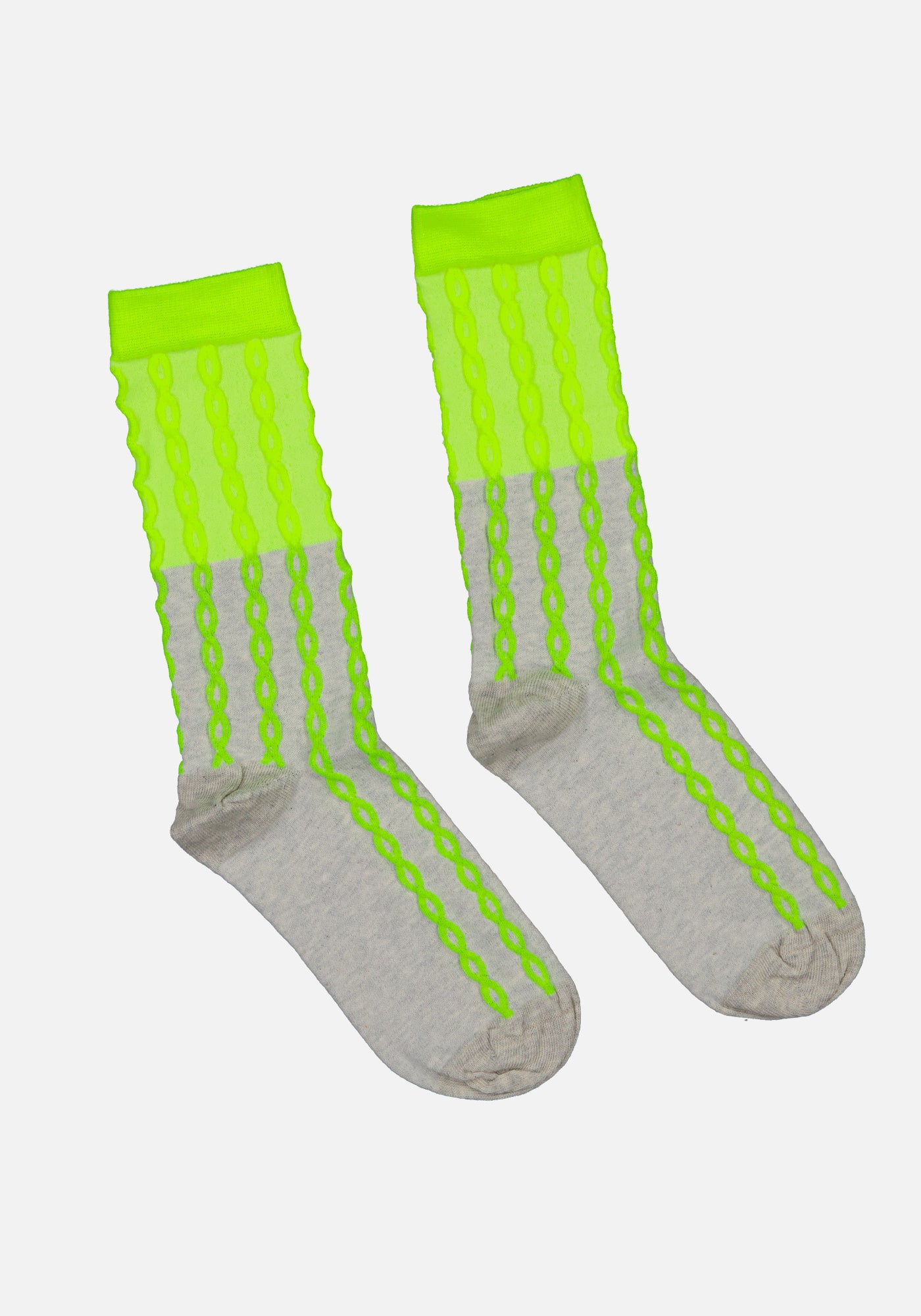 Neon Yellow Flash Socks