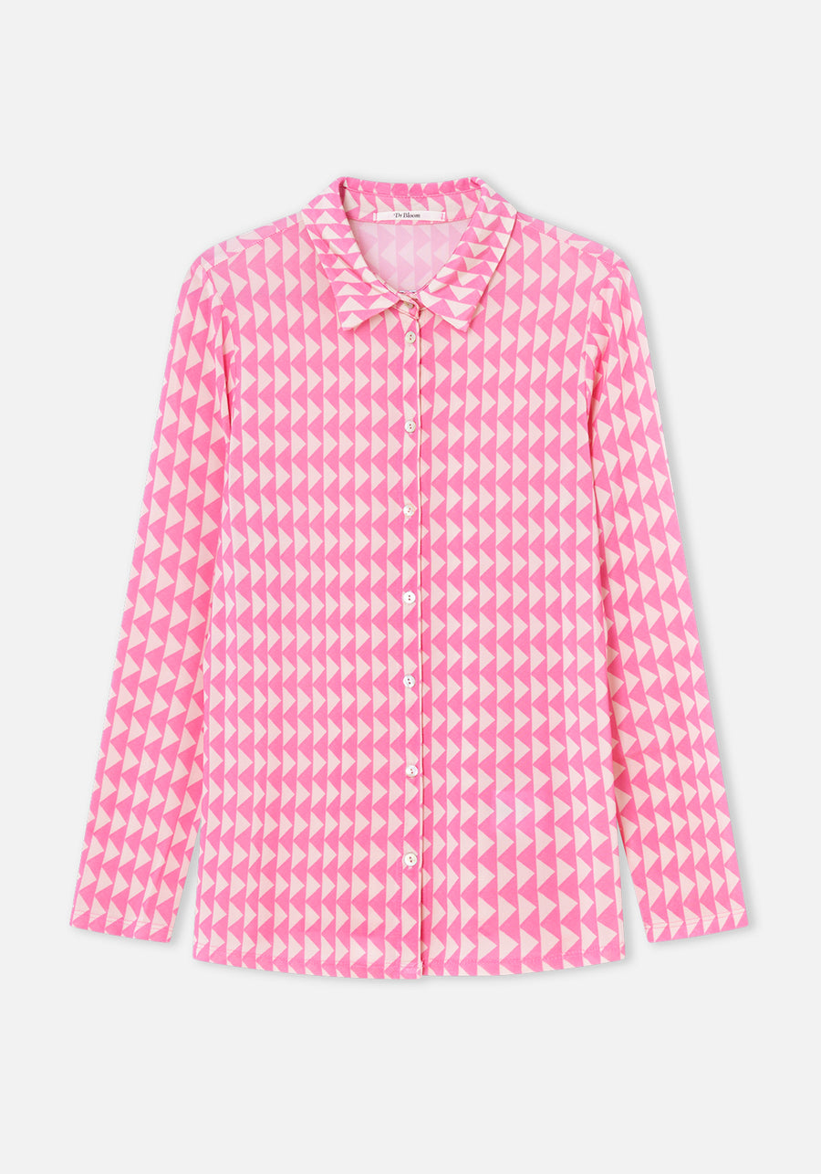 Pink Triangle Printed Shirt
