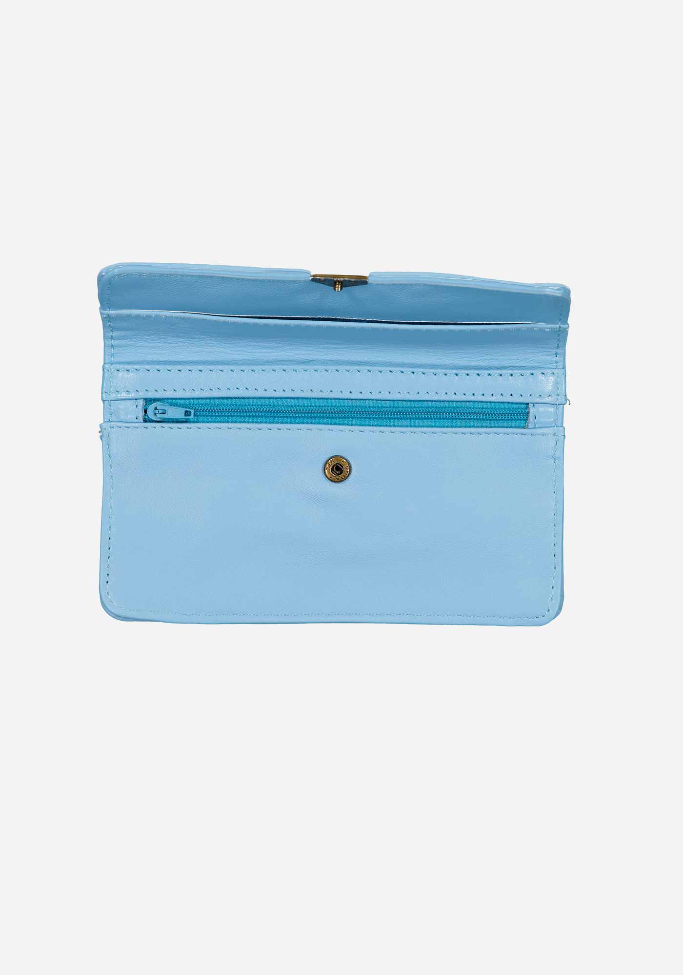 Sky Blue Leather Wallet