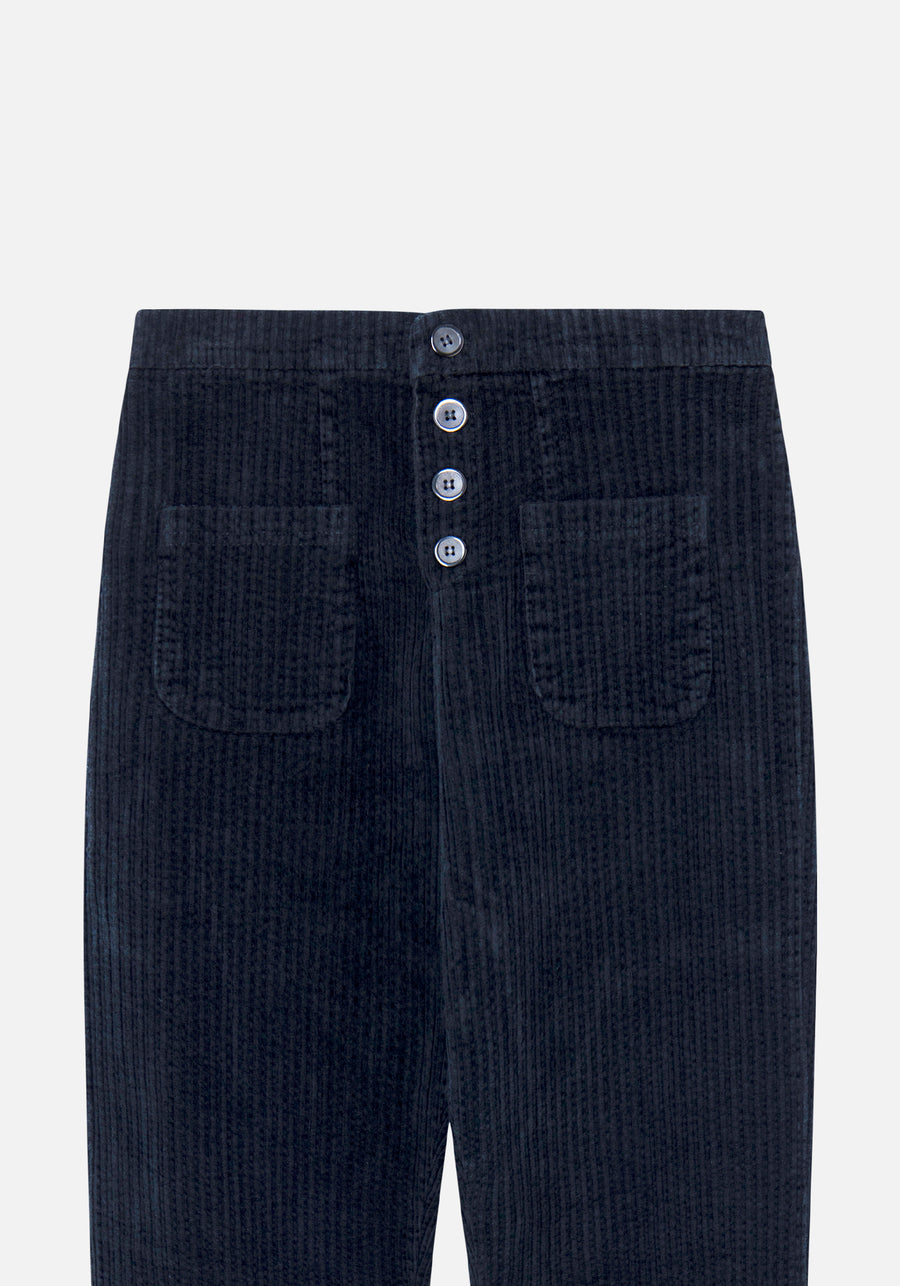 Black Corduroy Flow Pants