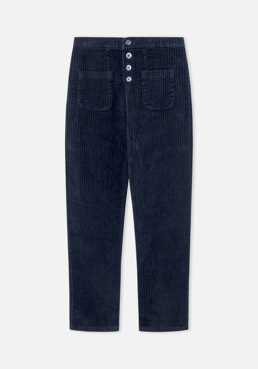 Black Corduroy Flow Pants